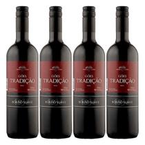 Vinho Tinto Brasileiro Tradição Bordô Suave 4 Garrafas 750ml