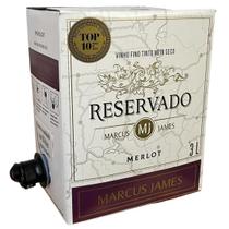 Vinho Tinto Meio Seco Merlot Marcus James Bag In Box 3 Litro