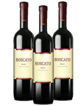 Vinho Tinto Merlot Boscato Cave - Kit 3 unidades 750ml