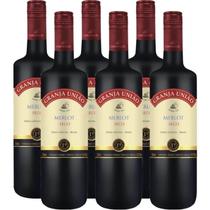 Vinho Tinto Merlot Granja União 750ml Garibaldi Kit 6