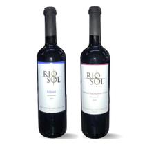 Vinho Tinto Rio Sol Cabernet Sauvignon e Syrah 750ml Kit c/2