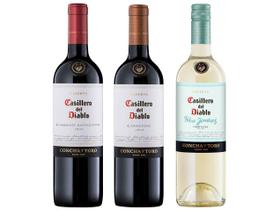 Vinho Tinto Seco Concha y Toro Cabernet + Vinho - Tinto Seco Carmenere + Vinho Branco Suave 750ml