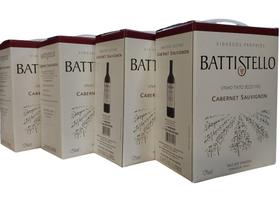 Vinho Tinto Seco Fino Cabernet Sauvignon - Battistello (4 Bag In Box 3000ml)