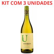 Vinho u undurraga valle central chardonnay 750ml bco kit c/3 Vinho u undurraga valle central chardonnay 750ml bco kit c/3