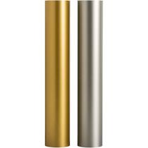 Vinil Adesivo Cricut Premium 30x45cm 2 Folhas - Prata e Dourado