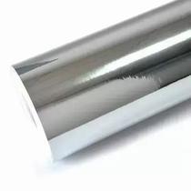 Vinil Adesivo Cromado Prata Semi Espelhado Móveis 10m X 50cm - BW Adesivos