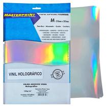 Vinil Adesivo Holográfico Brilhante A4 135g À Prova D'Água Filme Adesivo PVC com 10 Folhas Masterprint Vinil Adesivo Holográfico Brilhante A4 135g À Prova D'Água Filme Adesivo PVC com 10 Folhas Masterprint