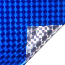 Vinil Adesivo Holográfico Triângulo 30 cm x 50 cm - Azul - 1 unidade - Rizzo