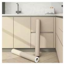 Vinil Adesivo Laca Off White Bege Envelopar Móveis 3m x 50cm Vinil Adesivo Laca Off White Bege Envelopar Móveis 3m x 50cm