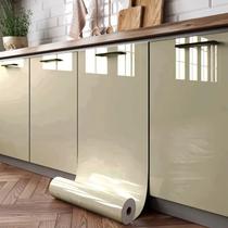 Vinil Adesivo Laca Off White Bege Envelopar Móveis 3m x 50cm