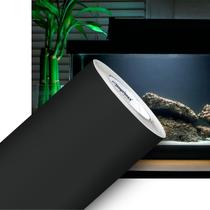 Vinil Adesivo Para Decoração Fundo Aquário Autocolante Preto