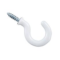 Vinil branco Cup Hooks National Hardware N119-728, pacote com 30 Vinil branco Cup Hooks National Hardware N119-728, pacote com 30