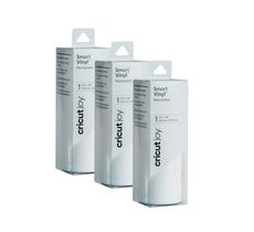 Vinil Cricut Joy Smart Permanent Glossy White, pacote com 3 unidades de 1,2 m