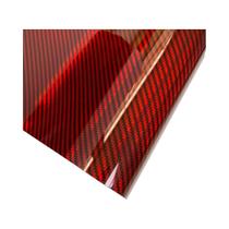 Vinil De Fibra De Carbono PET De Alto Brilho Série Vermelha Para Envelopamento De Motocicletas E