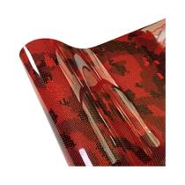 Vinil De Fibra De Carbono Vermelho Filme Brilhante Que Muda De Cor À Prova d'Água Para Proteção