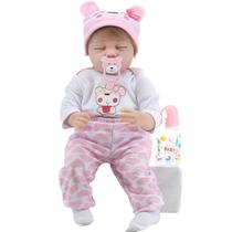 Vinil de silicone Baby Reborn Doll 55 cm com roupas e acessórios