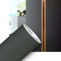 Vinil Envelopamento Móveis Geladeira Cinza Grafite Fosco 5m Vinil Envelopamento Móveis Geladeira Cinza Grafite Fosco 5m