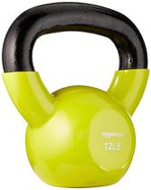 Vinil Kettlebell Amazon Basics 5,4 kg/12 lb amarelo
