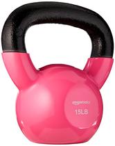 Vinil Kettlebell Amazon Basics 6,8 kg/15 lb rosa