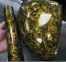 Vinil para embalagem de carro ASENDIWAY Gold Forged Carbon Fiber High Gloss