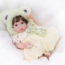 Vinil Reborn Baby Doll Cloveray de 12 polegadas com chapéu de sapo