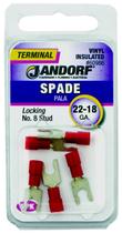 Vinil Terminal Spade-Lock Jandorf de calibre 22-18 8