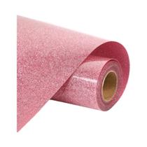 Vinil Termocolante Com Glitter Para Camisetas 12 X 5 Pés, Fácil De Cortar E Desenhar Com Cameo HTV