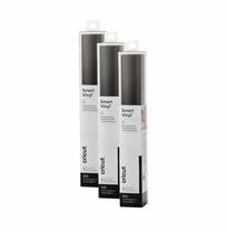 Vinilo Permanente Inteligente Cricut, Negro, Paquete de 3 rollos de 3 pies (13"x36") Vinilo Adhesivo para Manualidades - Corte sin Tapete para cortes hasta 12 pies con Máquinas Maker 3 / Explore 3