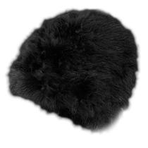 Vintage Fashion Winter Fall Plush Hat for Women Hat Rabbit Plush Hat Warm Cap for Home Trend Fluffy Bucket Hat Casual Ca - Preto