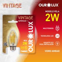 Vintage Led Vela 2W Bivolt 2400K - Ourolux