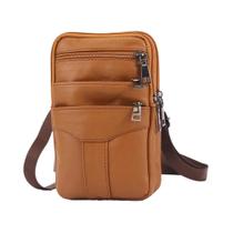 Vintage Masculino Couro Crossbody Bolsa De Ombro Cintura Fanny Pacote Casual Viagem Mensageiro Bolsa