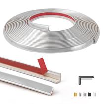 Vinyl Corner Trim Art3d 20 pés Peel and Stick Glittery Silver