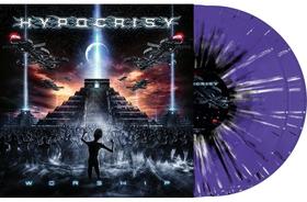 Vinyl Worship Nuclear Blast (respingos de roxo, branco e preto)