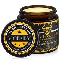 VIOFAIRY Sebo Bovino para Pele, Bálsamo de Mel Batido com Sebo de Gado Alimentado e Mel Selvagem Cru - Hidratante Orgânico para Pele Macia e Suave - Aroma Suave, Fórmula Natural Hidratante, 120 g VIOFAIRY Sebo Bovino para Pele, Bálsamo de Mel Batido com Sebo de Gado Alimentado e Mel Selvagem Cru - Hidratante Orgânico para Pele Macia e Suave - Aroma Suave, Fórmula Natural Hidratante, 120 g