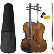 Viola de Arco Intermediária Orquezz Madeira Maciça 38 Strad com Estojo Arco e Breu Ajustado por Luthier Z202I 15