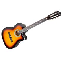 Violão 39 eletro acustico cutway, com tensor e corpo de tília, cor sunburst - MXT