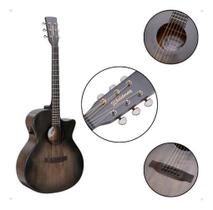 Violão Aço Eletrico Waldman Dcex1141 Bkb Black