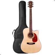 Violão Aço Eletrico Waldman Dcex341 N Natural + Capa