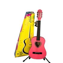 Violão Acústico Coração Rosa de Nylon 1/2 pink heart da Myth - MT34N - 1282 - Spanking