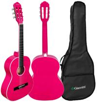 Violão acústico giannini start 3/4 n-6 pink glossy pkg c/ capa