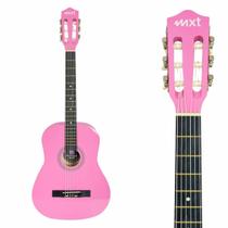 Violão Acustico Rosa Cordas de Nylon Criança e Adulto Iniciante MXT com Tensor