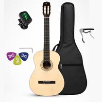 Violão Alpha classico corda de nylon com bag palheta e afinador digital