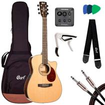 Violão cort elétrico com bag l150-oc natural concert & fishman Violão cort elétrico com bag l150-oc natural concert & fishman