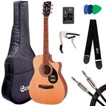 Violão cort elétrico concert standard af515 ce open pore