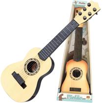 Violão De Brinquedo Infantil 6 Cordas Bege Dm Toys