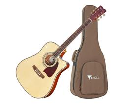 Violao eagle aço ch 889 eletrico folk natural