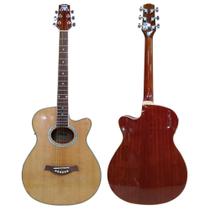 Violão Elétrico Aço PHX Violão Flat com Cutway FTA 35 Natural FTA35 NA