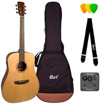 Violão elétrico cort aço folk earth earth 60f open pore c/ bag