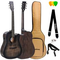 Violão elétrico folk waldman anápolis sólido dcex-1141 bkb