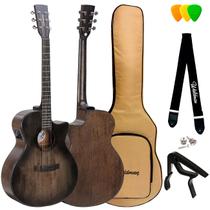 Violão elétrico grand auditorium waldman anápolis sólido gcex-1141 bkb